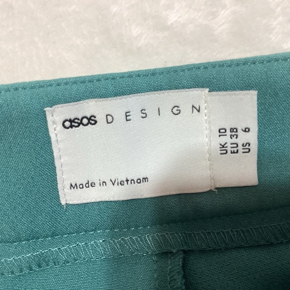 ASOS Design Flare Leg Dress Pants Size 6 Teal Careerwear - Picture 3 of 8
